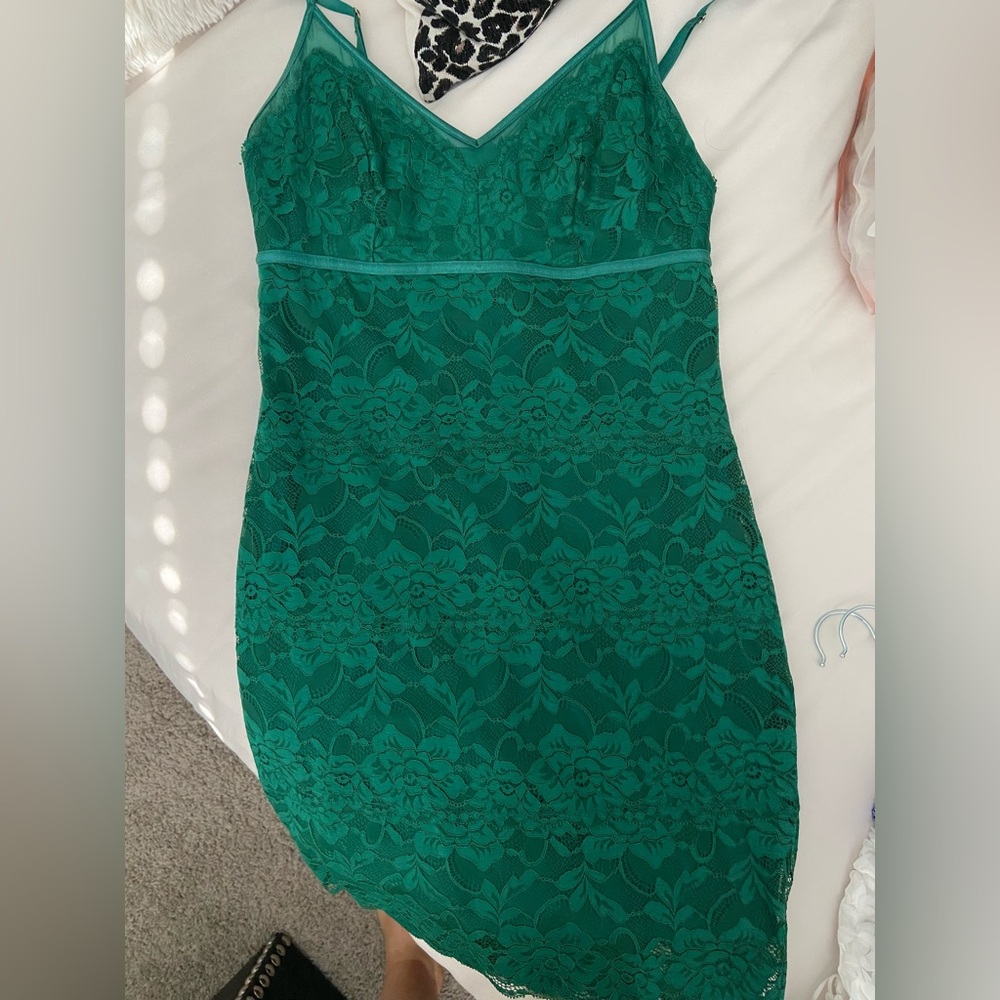 Guess Green Lace Mini Dress